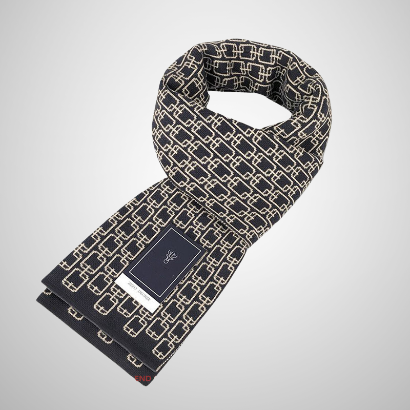 Bram - Stylish Winter Jacquard Scarf for Men, Warm &amp; Elegant, Perfect for Fall and Winter