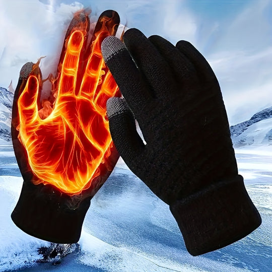 Sanne - Knitted Thermal Winter Gloves with Touchscreen Function