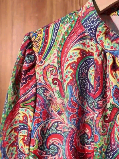 Elise - Blouse Met Bloemenprint En Knopen