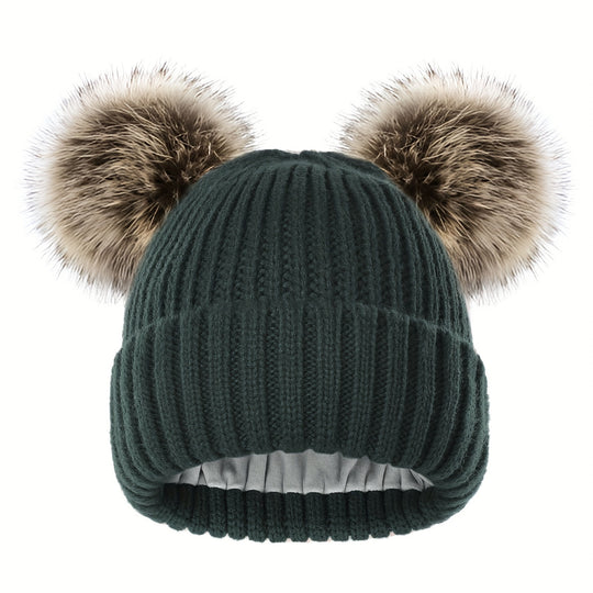 Lotte - Cute Knitted Beanie With Pom | Lightweight and Warm for Winter