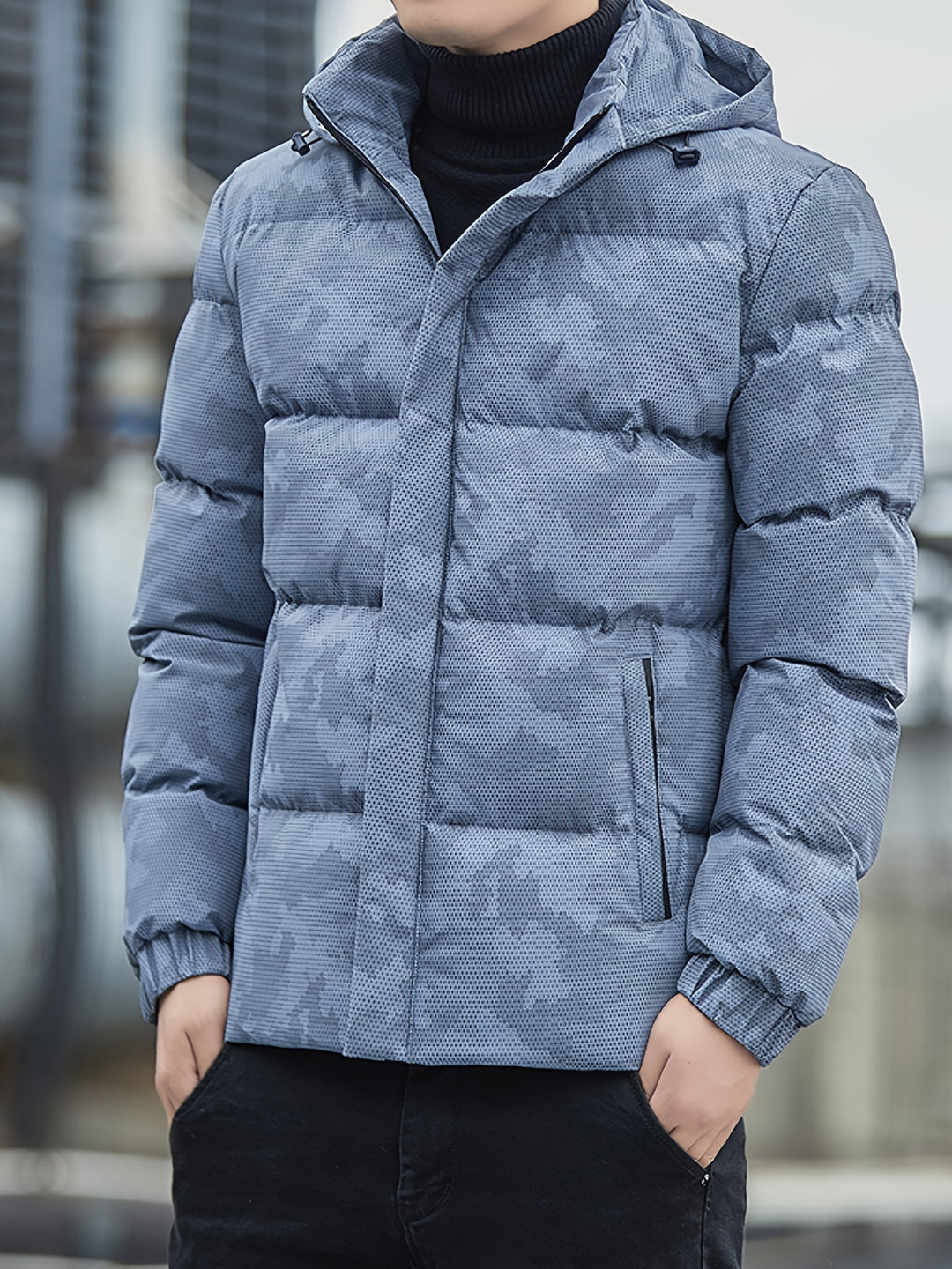 Sven - Heren Camouflage Winterjas met Capuchon