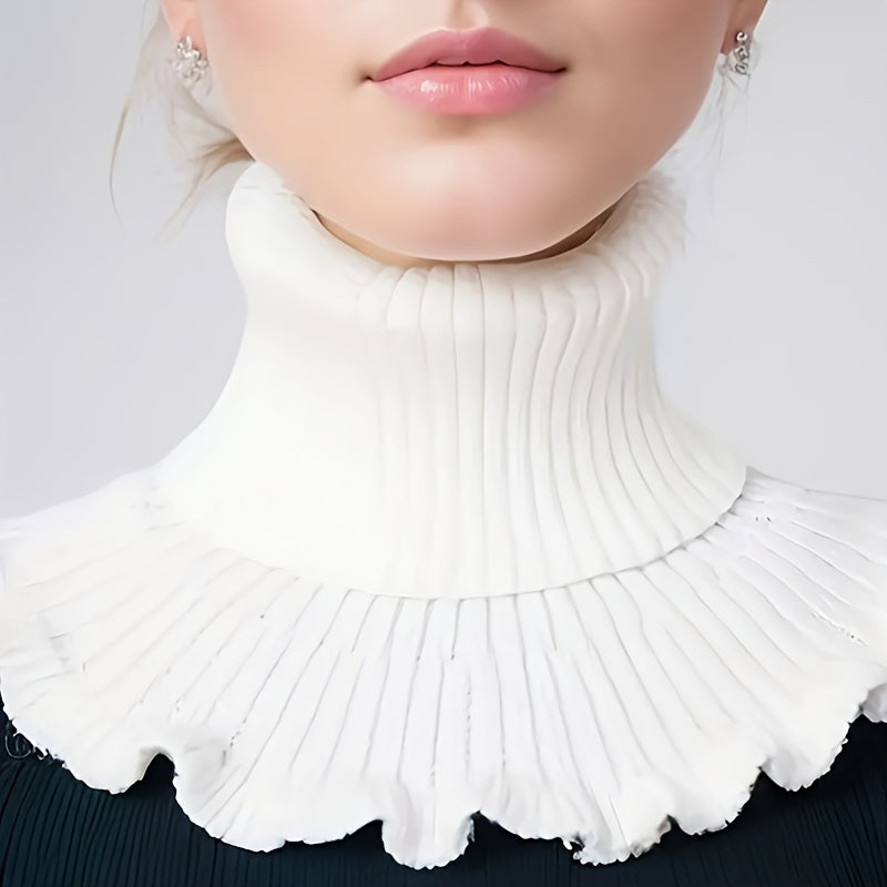 Marit - Knitted Fake Collar Neck Protector, Warm &amp; Stylish