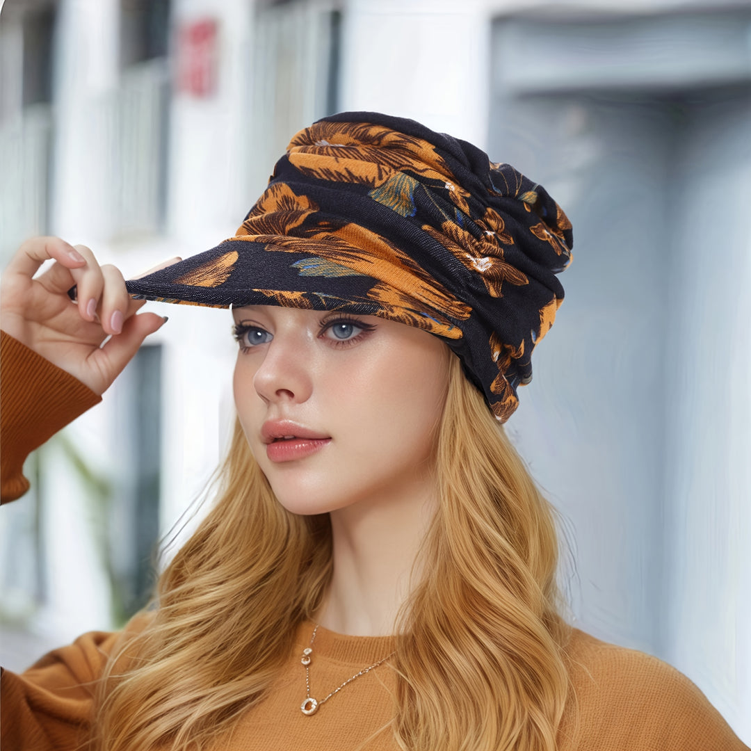 Marijke - Vintage Gebloemde Platte Pet voor Dames