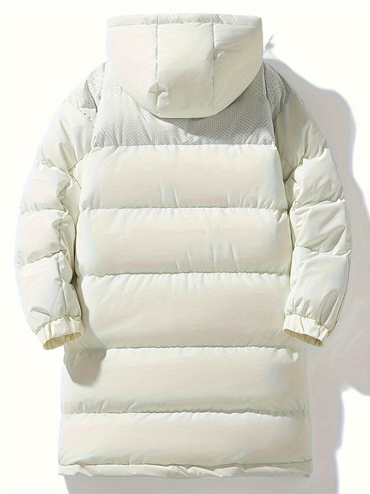 Bastiaan - Men's Padded Long Puffer Jacket with Hood