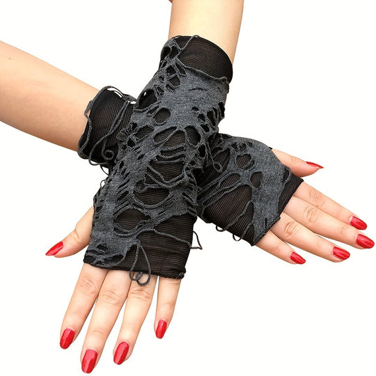 Esmée - Punk Gothic Fingerless Gloves