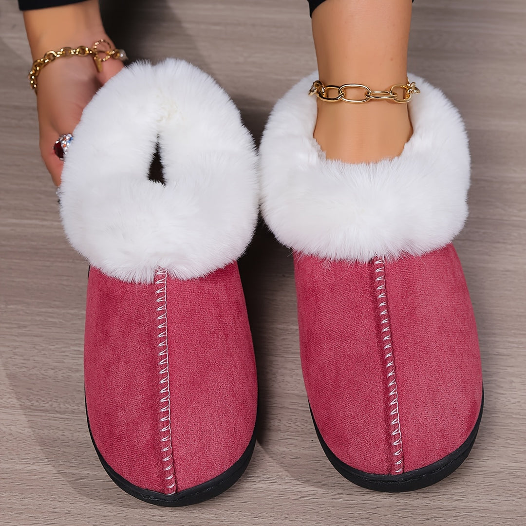 Sanne – Warm Plush Indoor Slippers, Lightweight Non-Slip Slip-on Fur