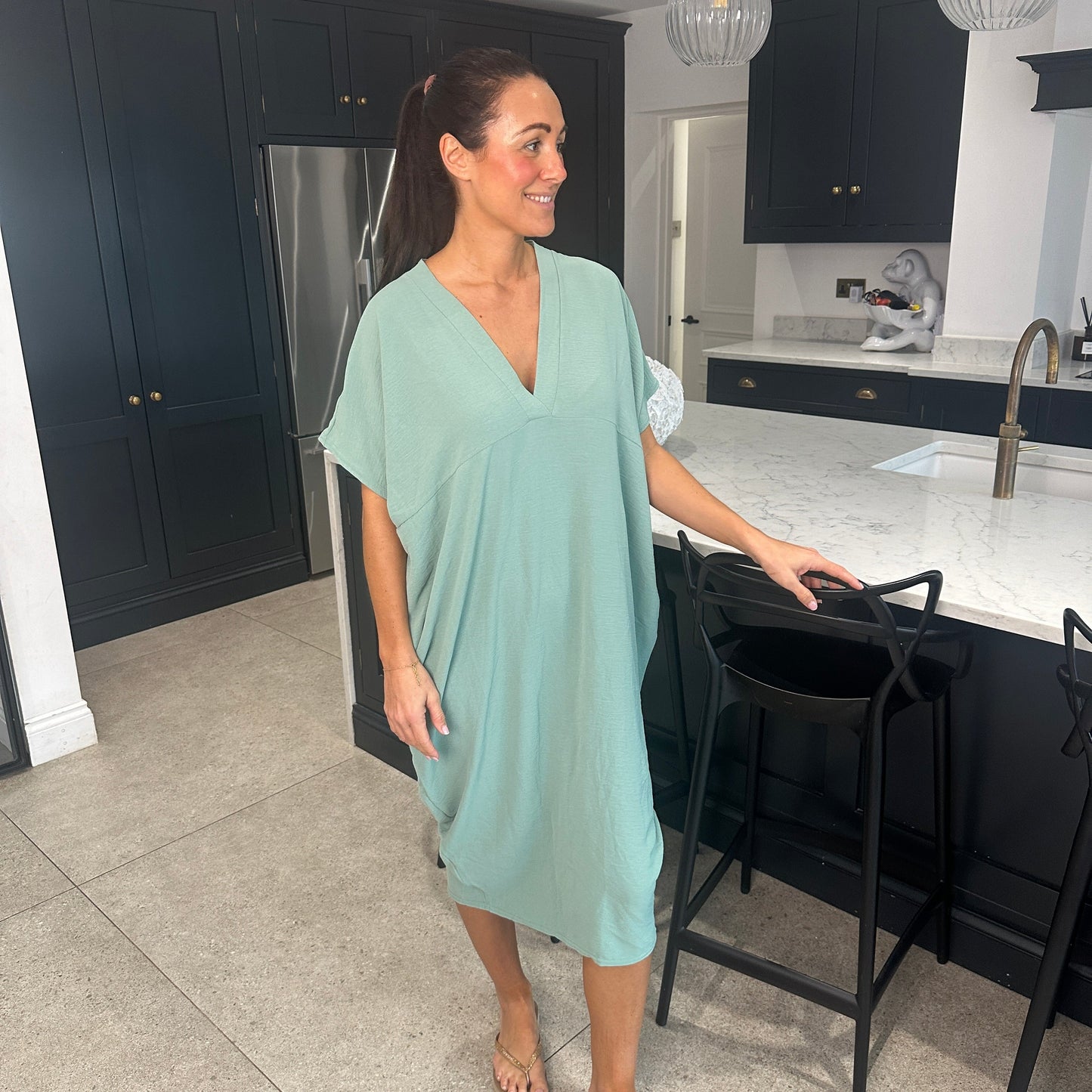 Anouk Dames Jurk - Zomerjurk met V-Hals - Jurkjes Dames