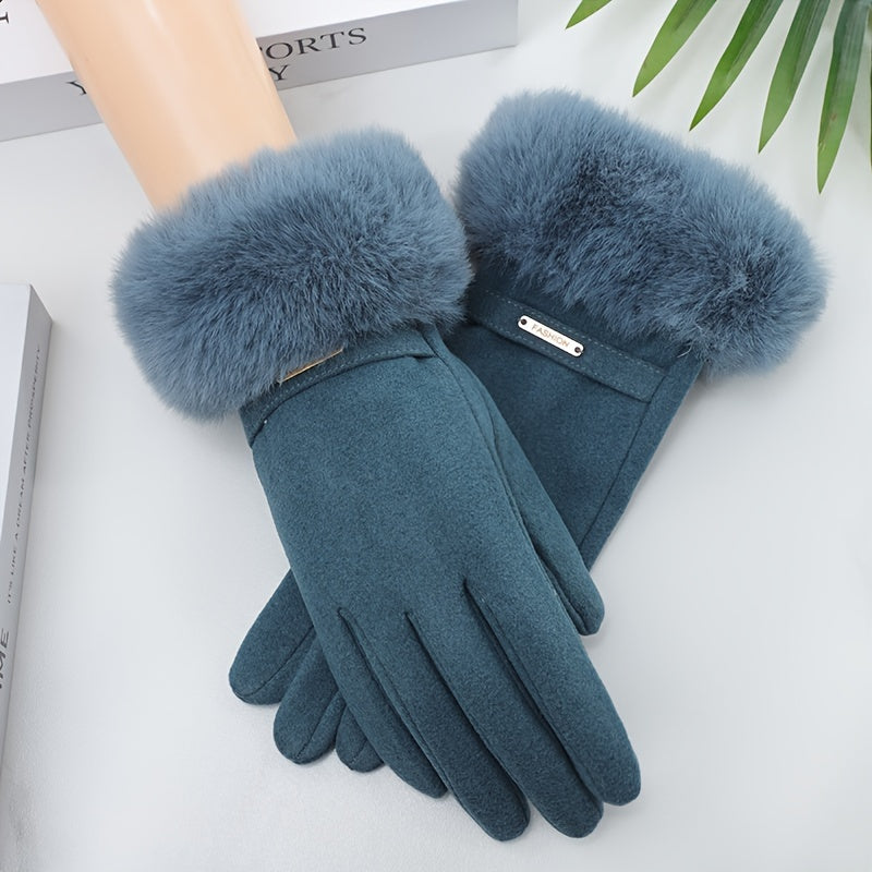 Sophie - Warm Touchscreen Winter Gloves with Plush Cuffs