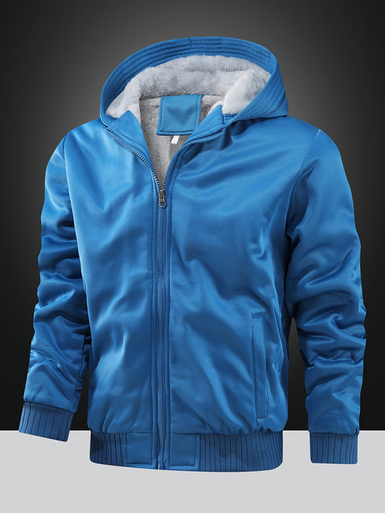 Jasper - Warm Fleece Jacket With Hood For Men