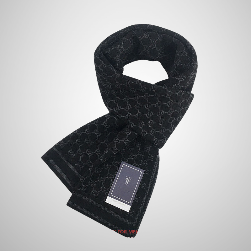 Bram - Stylish Winter Jacquard Scarf for Men, Warm &amp; Elegant, Perfect for Fall and Winter