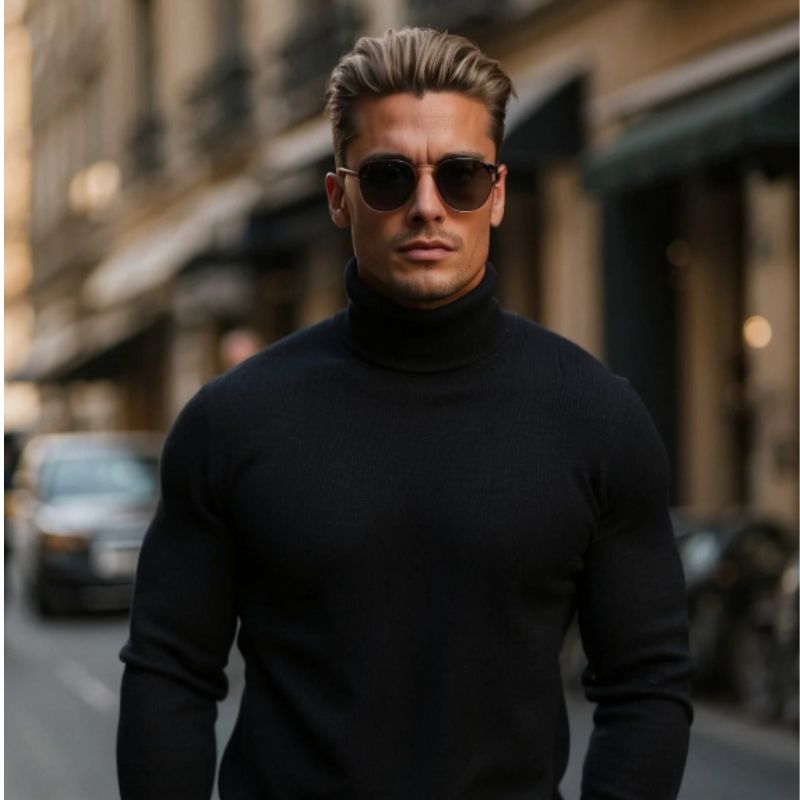 Jeroen - Klassieke Heren Rollkragenpullover