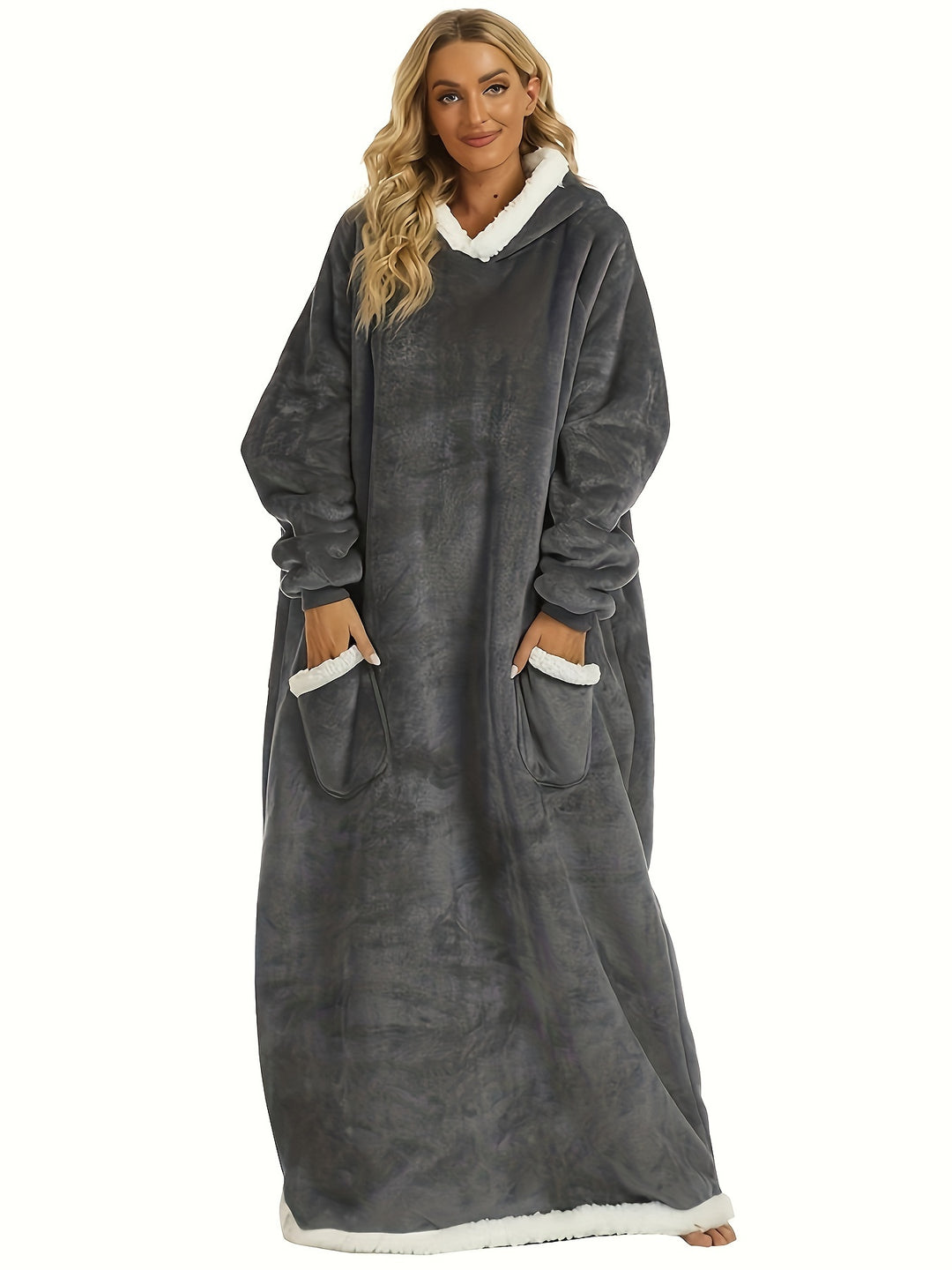 Esmee - Winter Oversized Dekenjurk Met Zakken