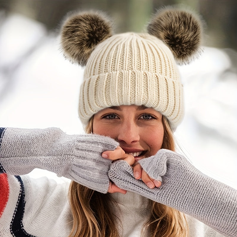 Lotte - Cute Knitted Beanie With Pom | Lightweight and Warm for Winter