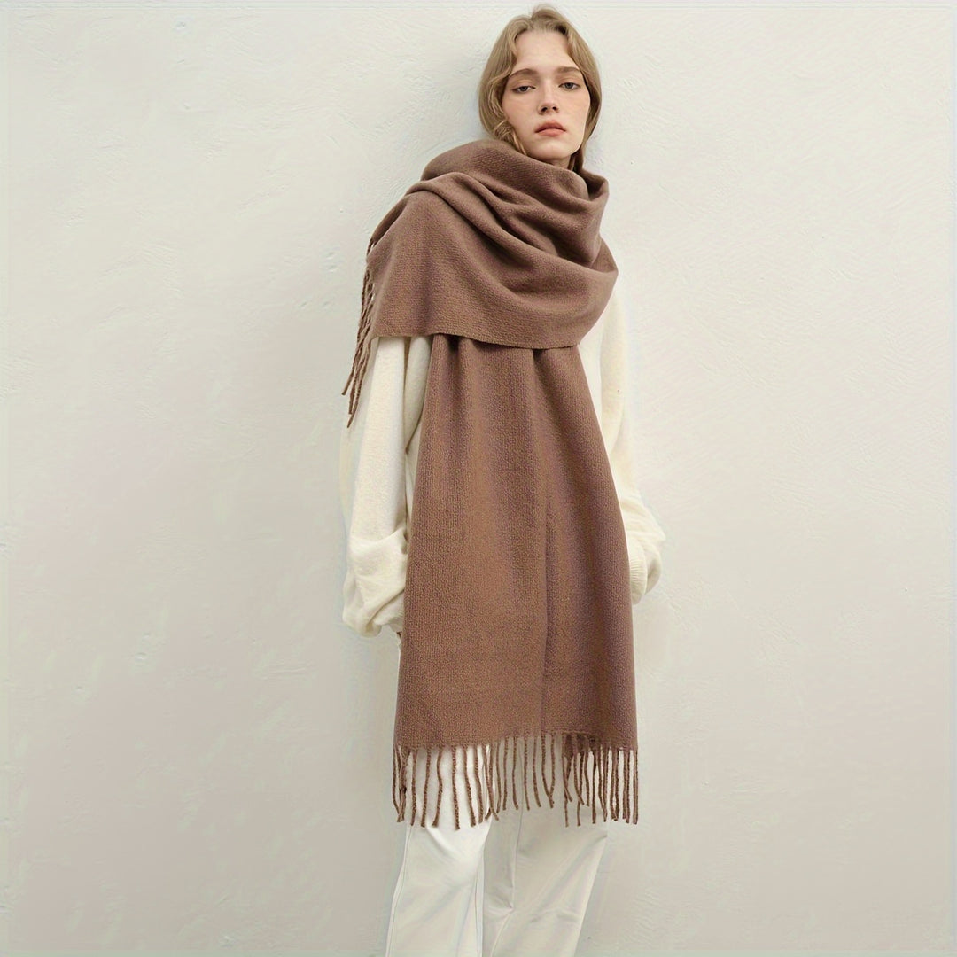 Lotte - Elegant Texture Plain Scarf for Women