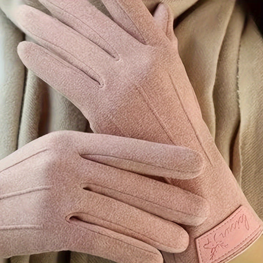 Emma - Elegant Women's Touchscreen Gloves, Windproof, Warm, Velvet Lining