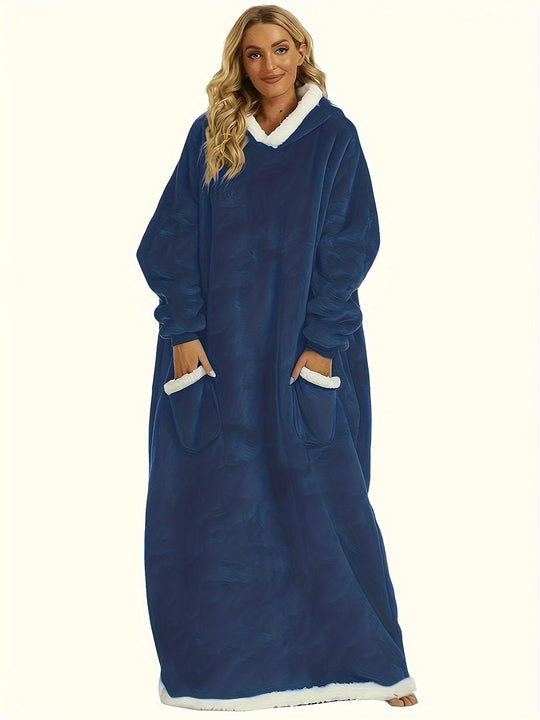 Esmee - Winter Oversized Dekenjurk Met Zakken