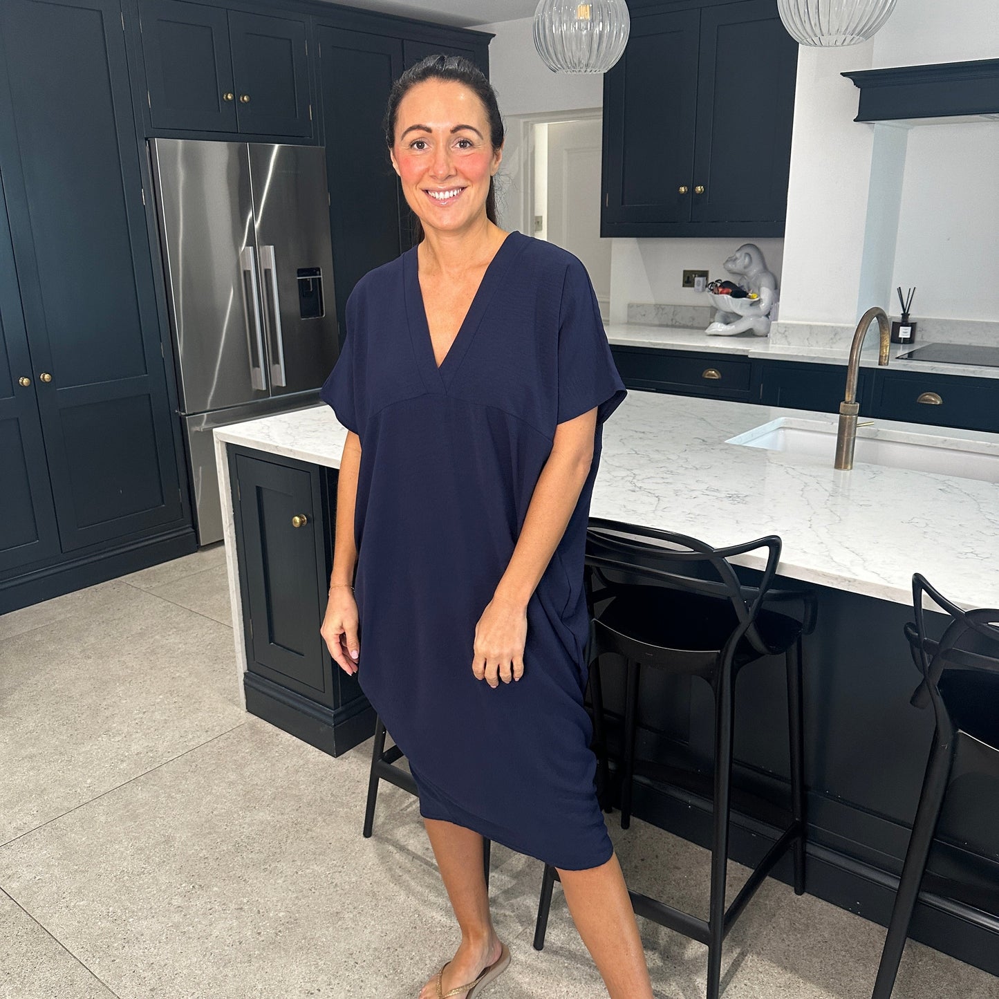 Anouk Dames Jurk - Zomerjurk met V-Hals - Jurkjes Dames