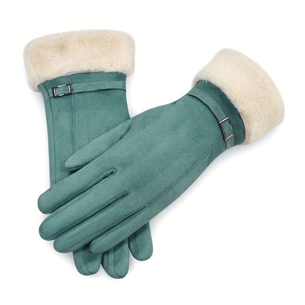 Mila - Winter Suede Gloves with Touchscreen Function