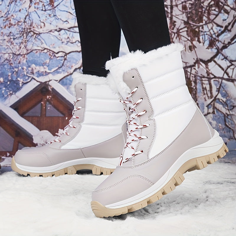 Mila - Waterdichte Dames Snowboots Met Verdikte Antislip Zool en Warme Voering