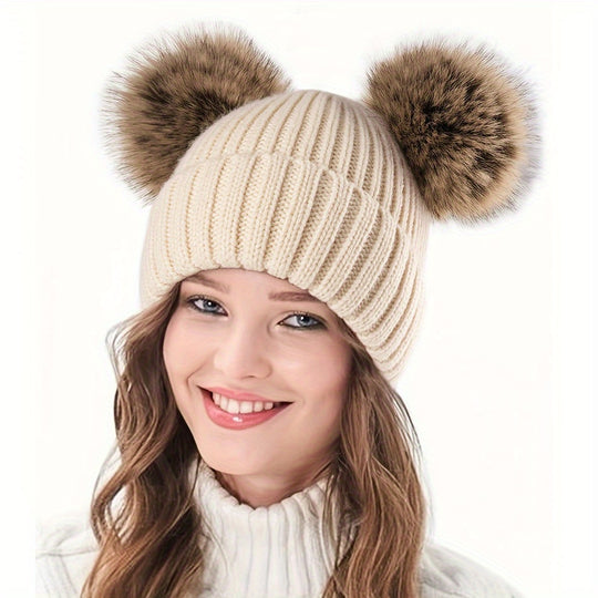 Lotte - Cute Knitted Beanie With Pom | Lightweight and Warm for Winter