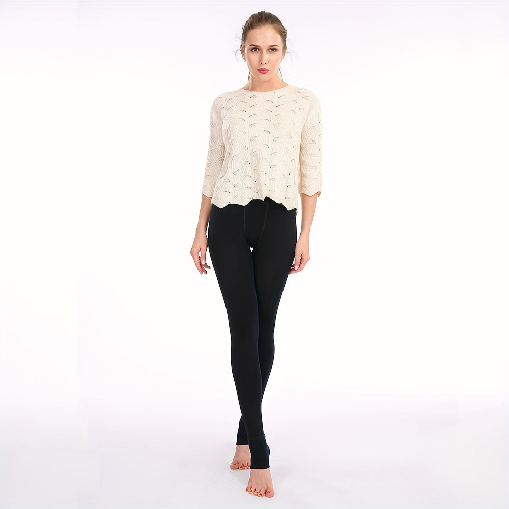 Esmée - Fleece Lined Thermo Tights | Warm Base Layer for Fall &amp; Winter