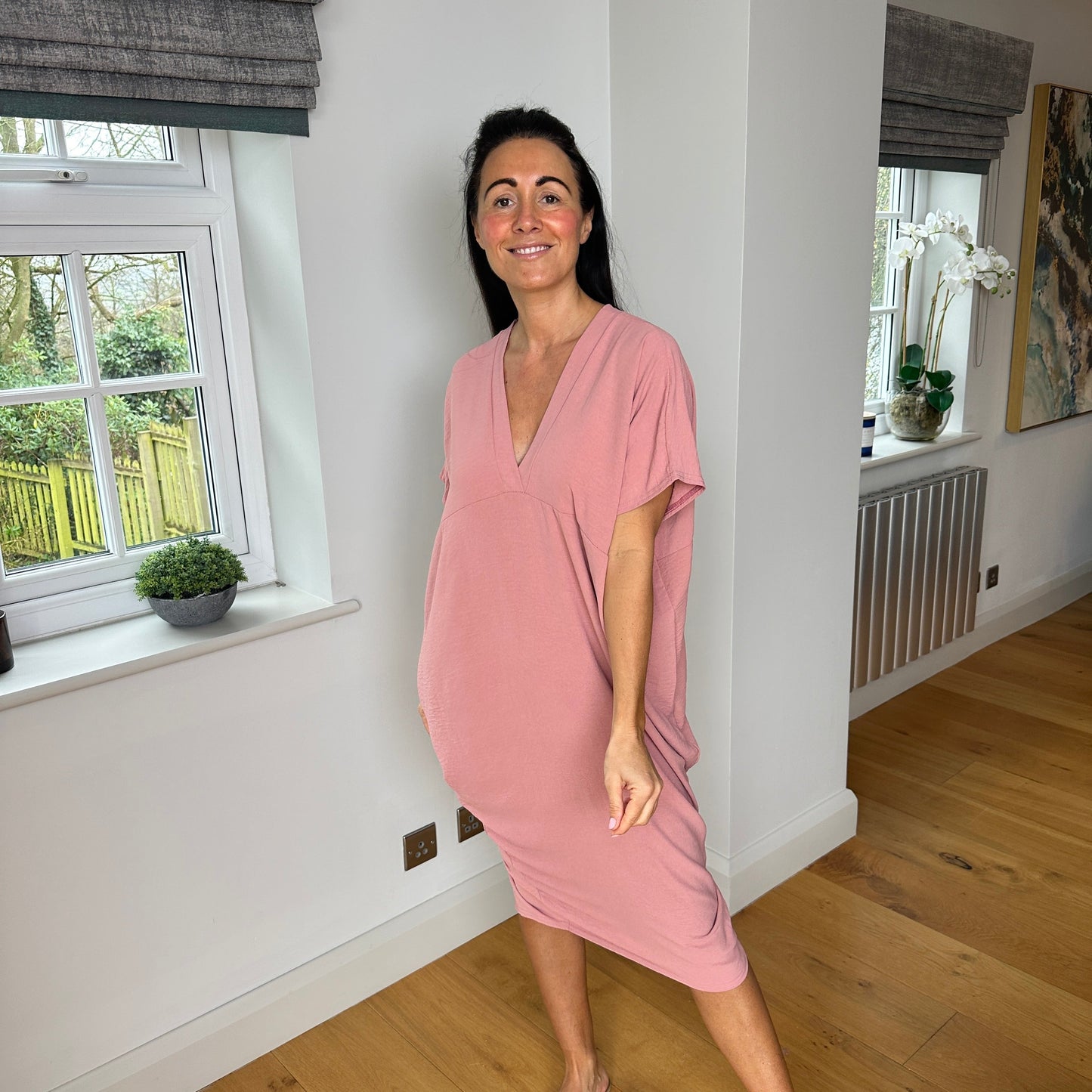 Anouk Dames Jurk - Zomerjurk met V-Hals - Jurkjes Dames