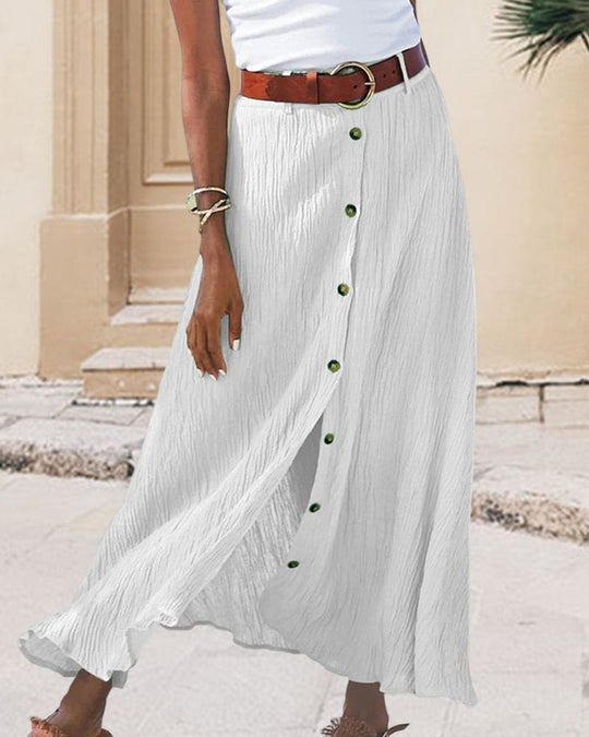 Marieke - Long Skirt with Buttons