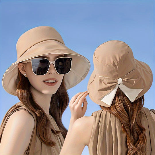 Isabelle - Reversible Wide Brim Bucket Hat with UV Protection