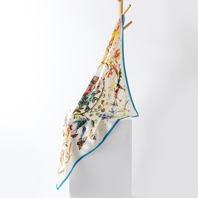 Juliette - Stijlvolle 100% Zijden Sjaal met Levendige Vlinderprint