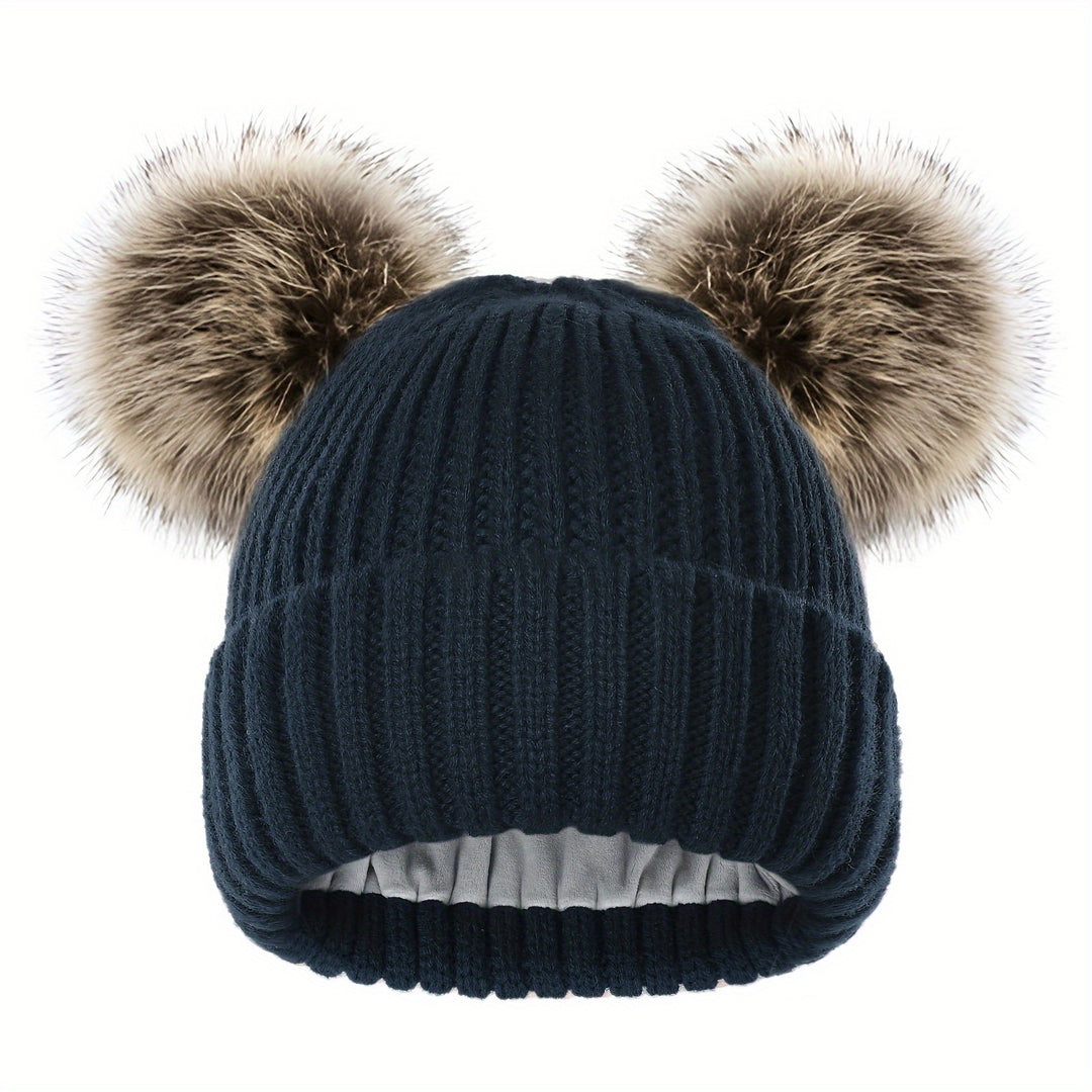 Lotte - Cute Knitted Beanie With Pom | Lightweight and Warm for Winter