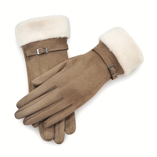 Mila - Winter Suede Gloves with Touchscreen Function