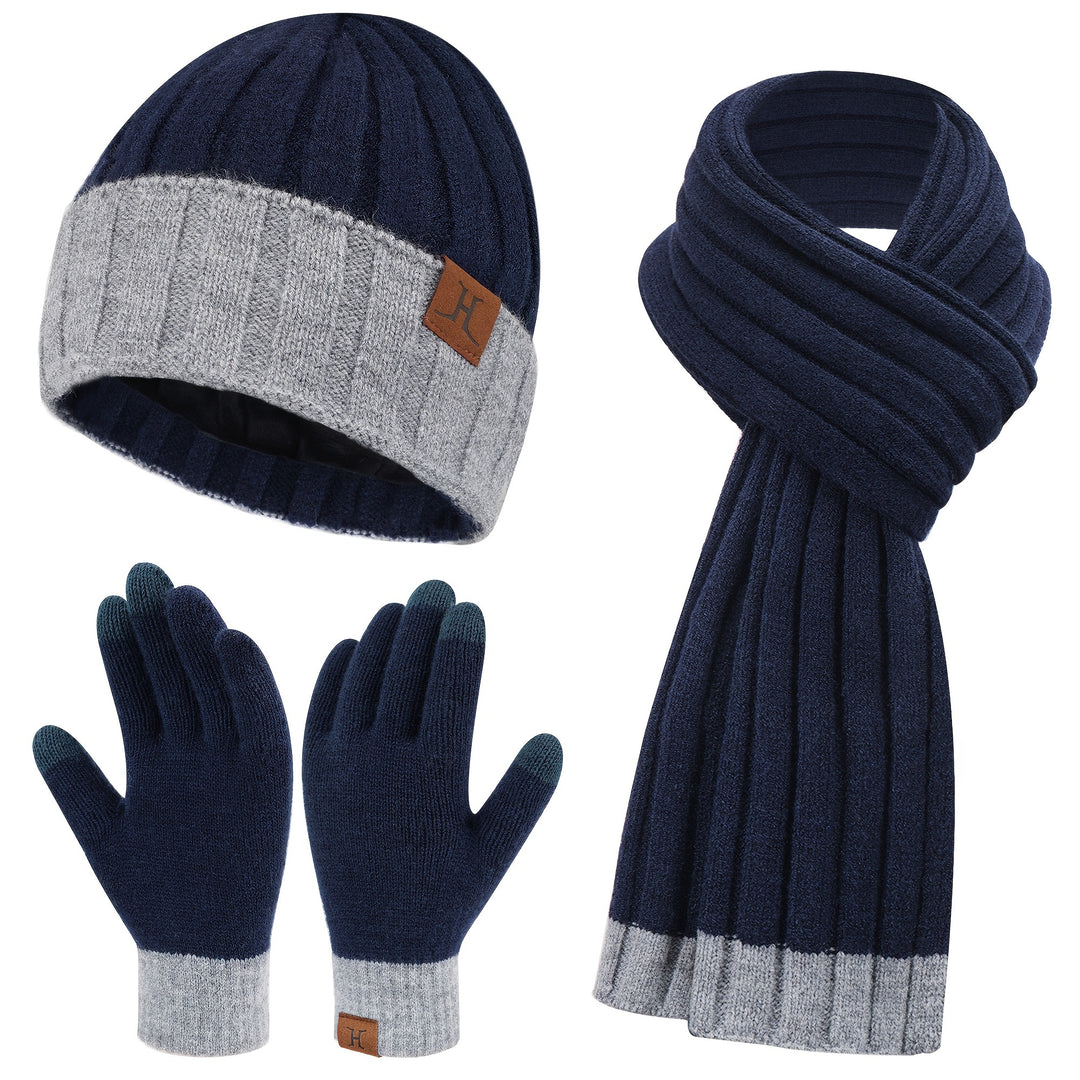 Emma - Winterse 3-in-1 Set | Gebreide Beanie, Handschoenen & Sjaal voor Kerst en Winterse Dagen