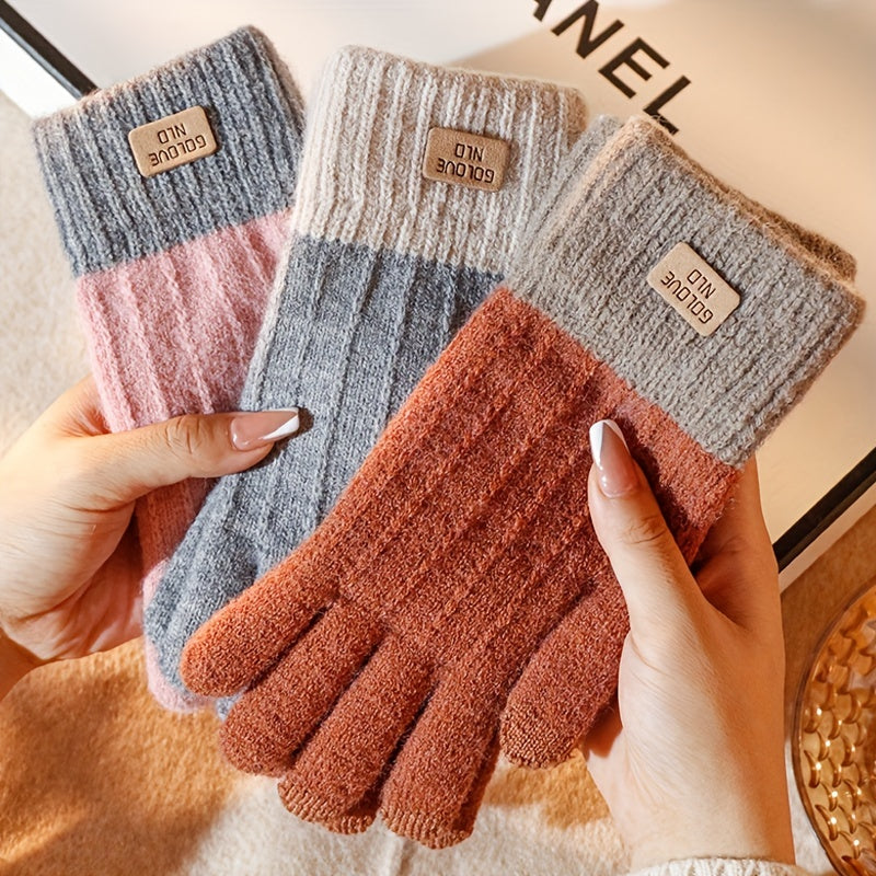 Lotte - Winter Knitted Gloves, Touchscreen Compatible, Unisex &amp; Warm