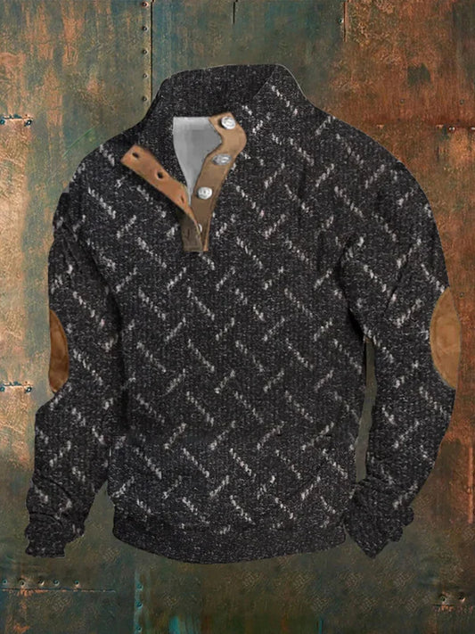 Lucas – Casual Pullover met Textuurprint