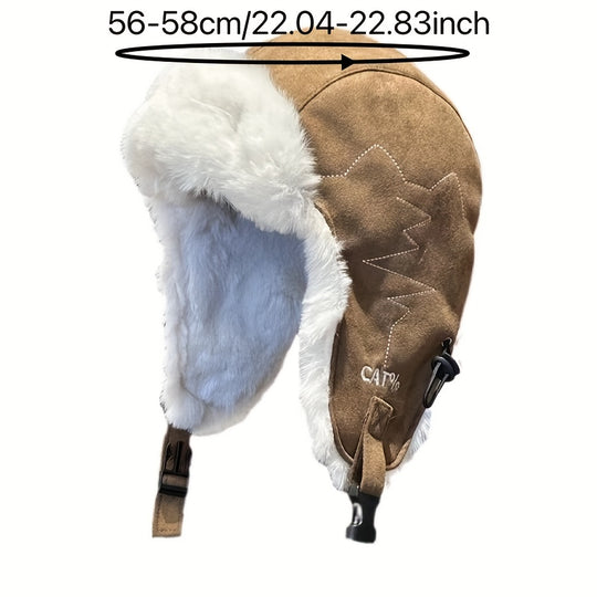 Liam - Winter Velvet Trapper Hat with Earflaps