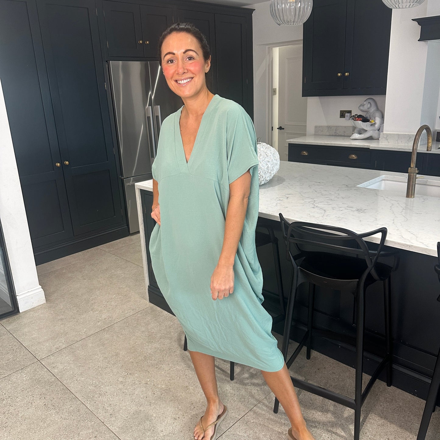 Anouk Dames Jurk - Zomerjurk met V-Hals - Jurkjes Dames