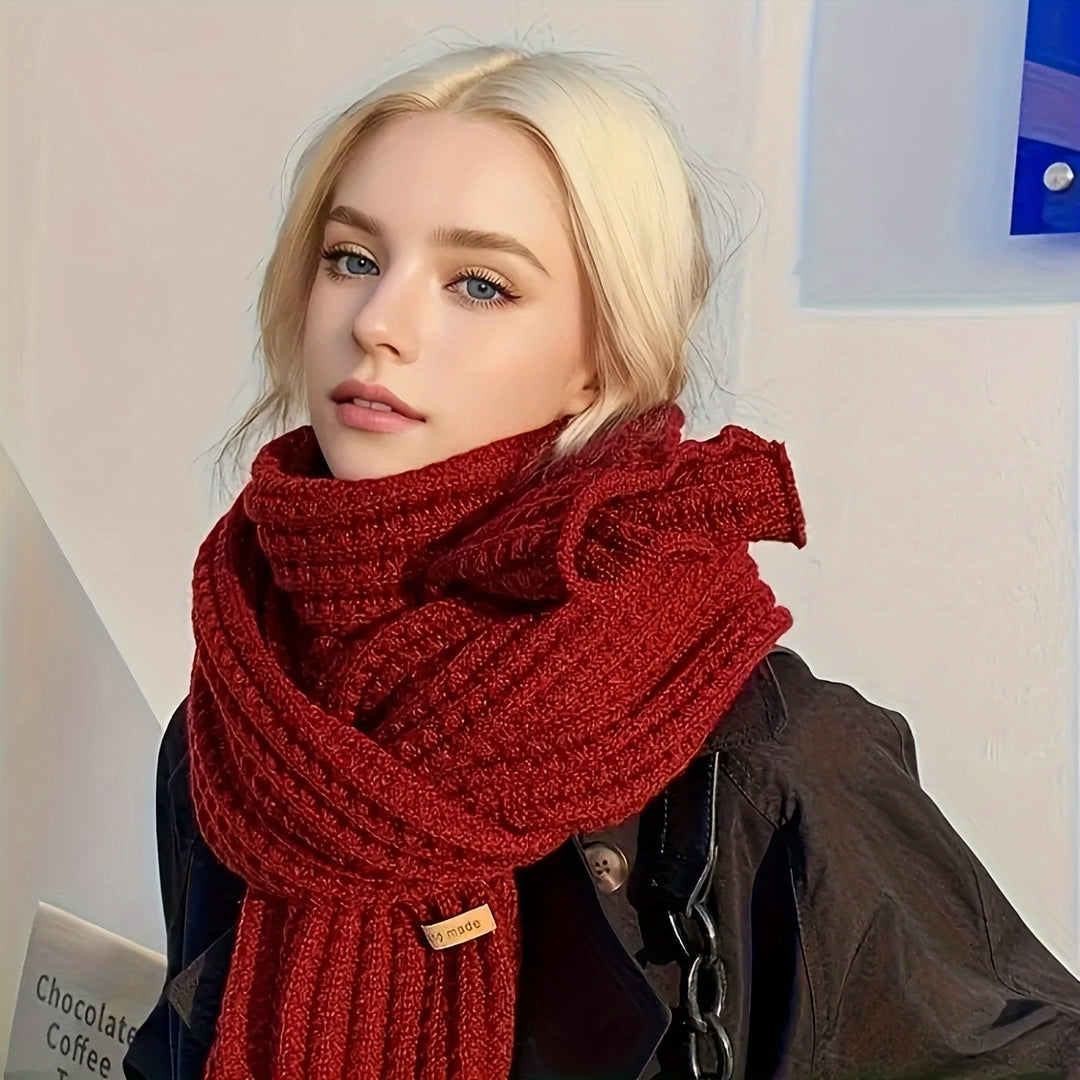 Alex - Vintage Knitted Acrylic Scarf, Breathable and Stylish for Casual Winter Days