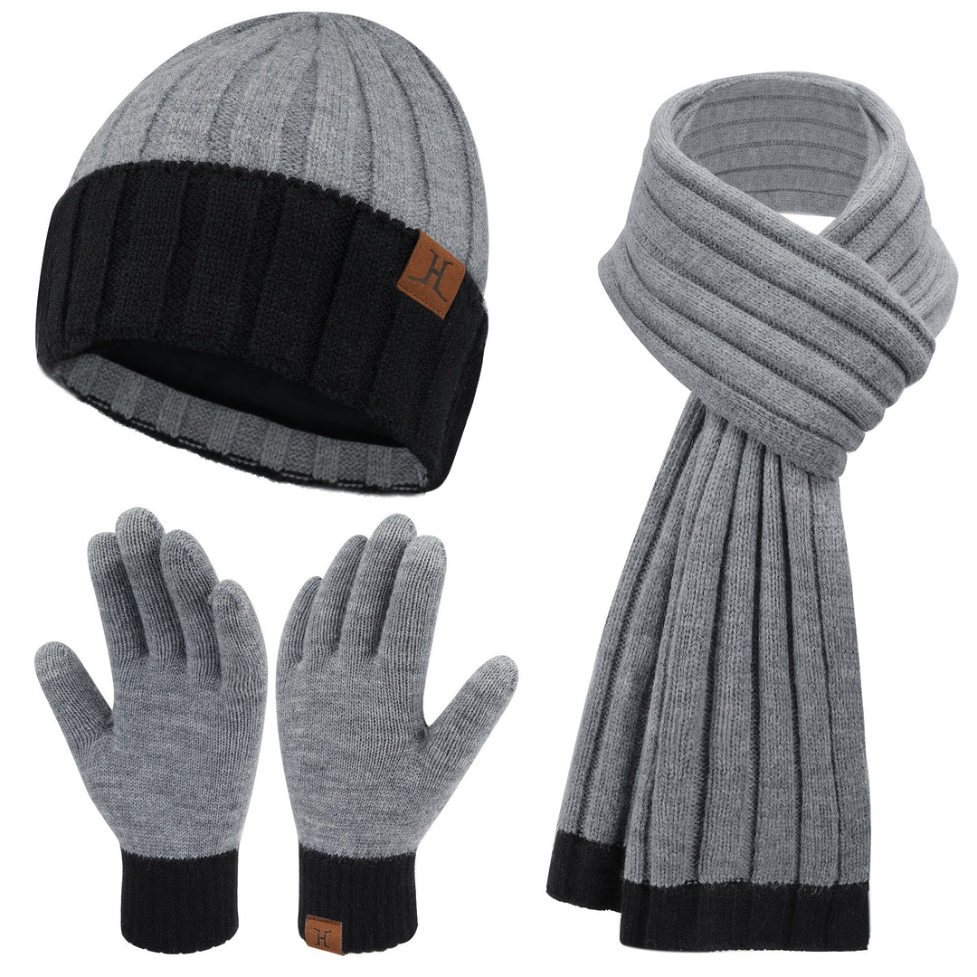 Emma - Winterse 3-in-1 Set | Gebreide Beanie, Handschoenen & Sjaal voor Kerst en Winterse Dagen