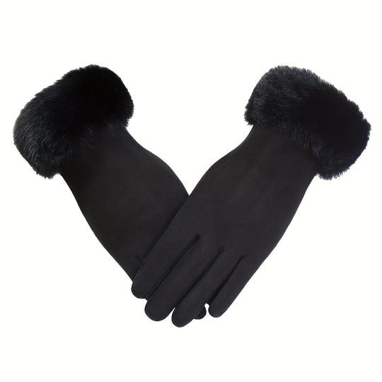 Isabella - Elegant Winter Gloves with Plush Cuffs and Touchscreen Functionality