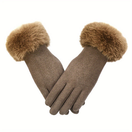 Isabella - Elegant Winter Gloves with Plush Cuffs and Touchscreen Functionality