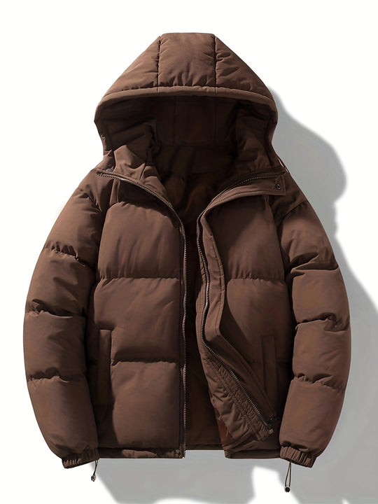 Lars - Men's Puffer Jacket With Hood And Drawstring