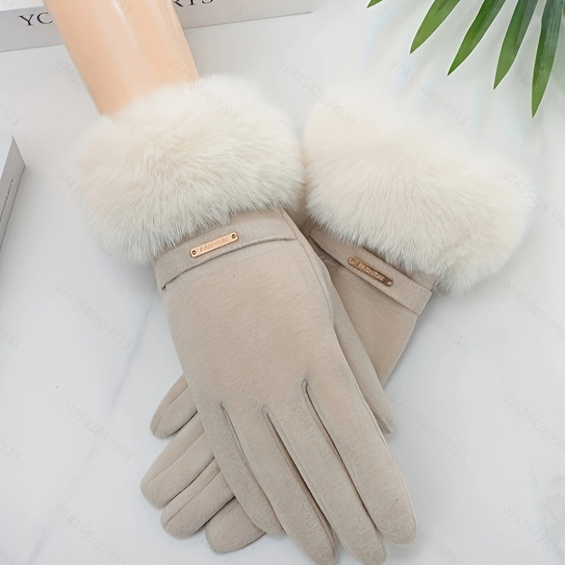 Sophie - Warm Touchscreen Winter Gloves with Plush Cuffs