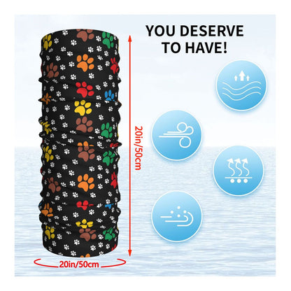 Lotte - Gebreide Polyester Halsdoek met Dierenpoot Ontwerp – Ademend & Rekbaar