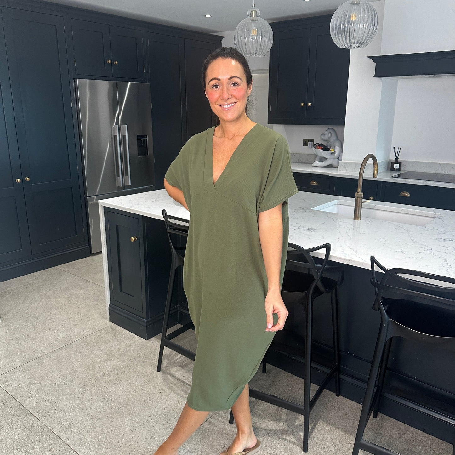 Anouk Dames Jurk - Zomerjurk met V-Hals - Jurkjes Dames