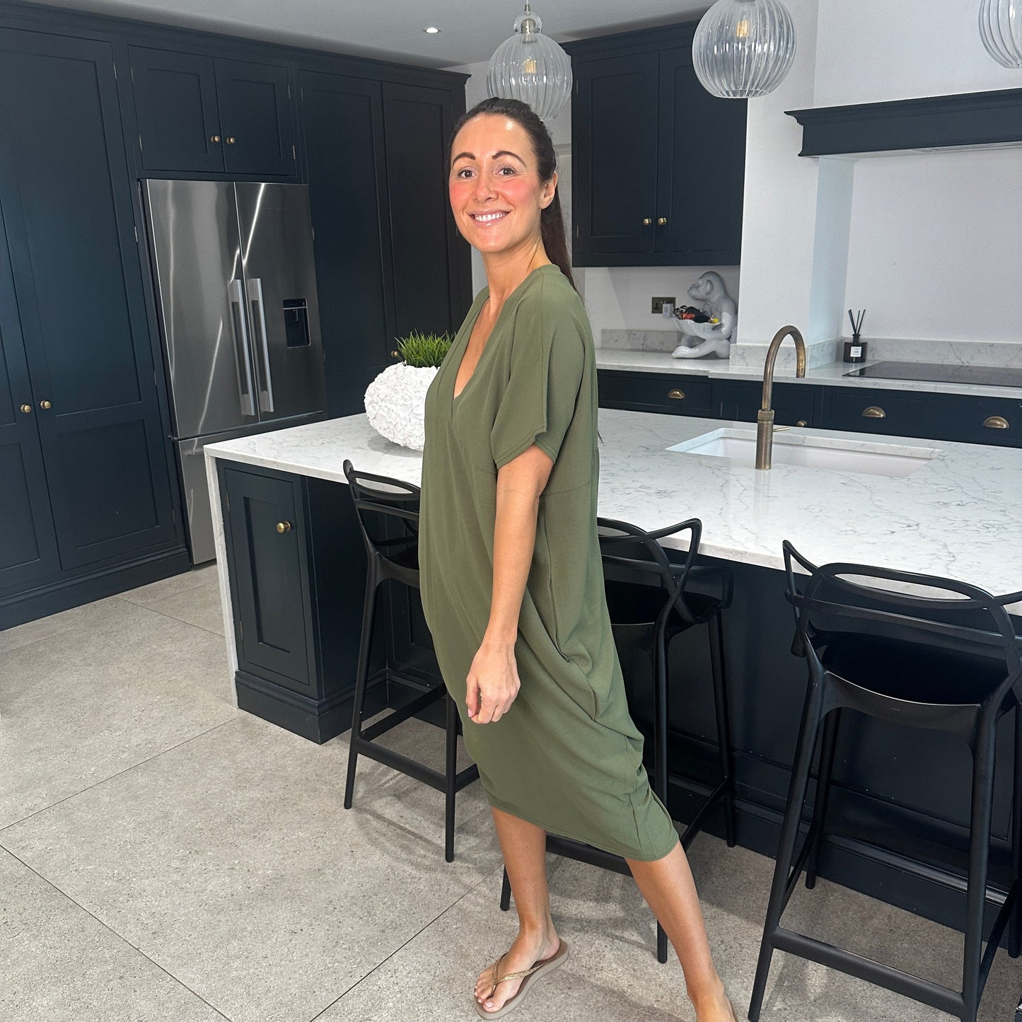 Anouk Dames Jurk - Zomerjurk met V-Hals - Jurkjes Dames