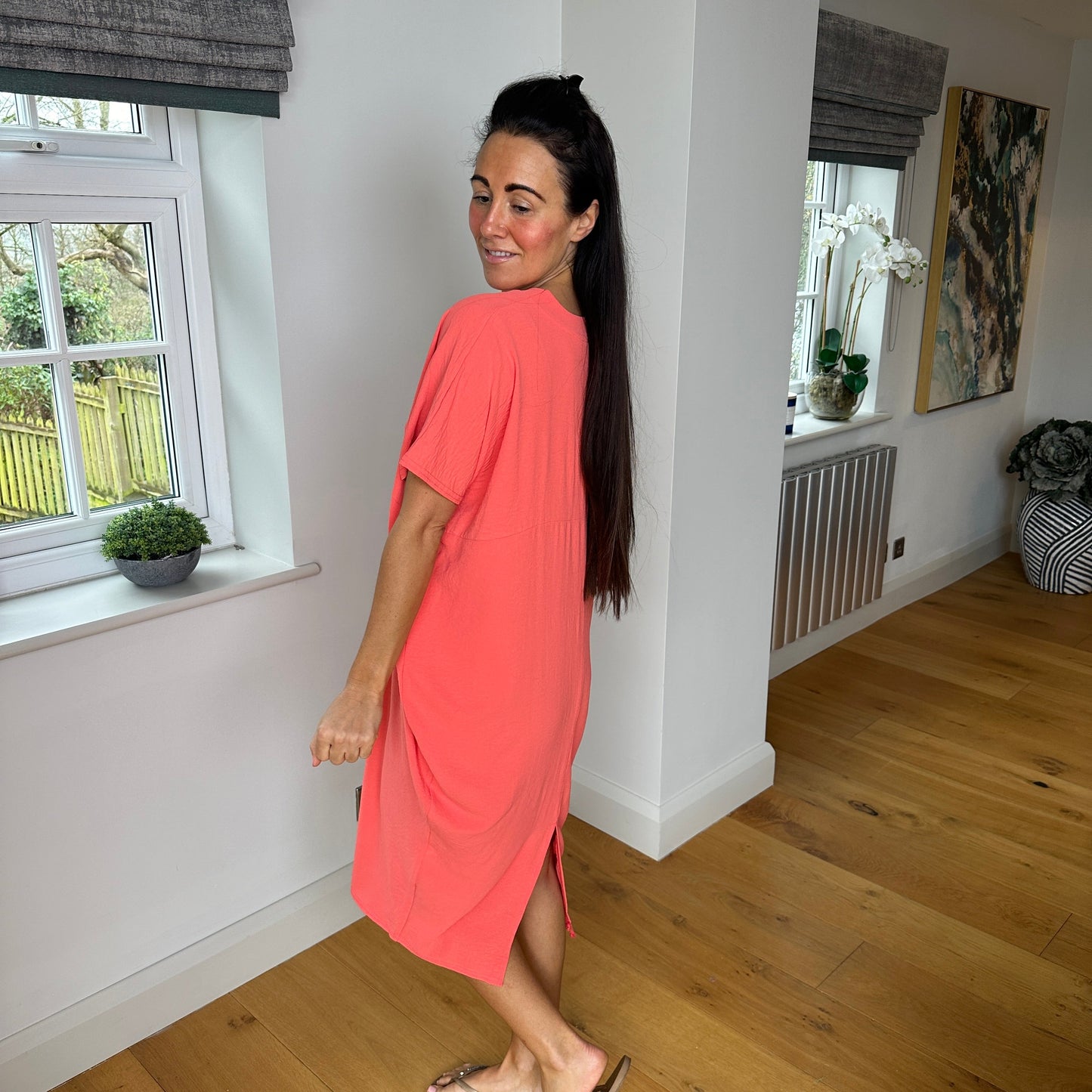 Anouk Dames Jurk - Zomerjurk met V-Hals - Jurkjes Dames