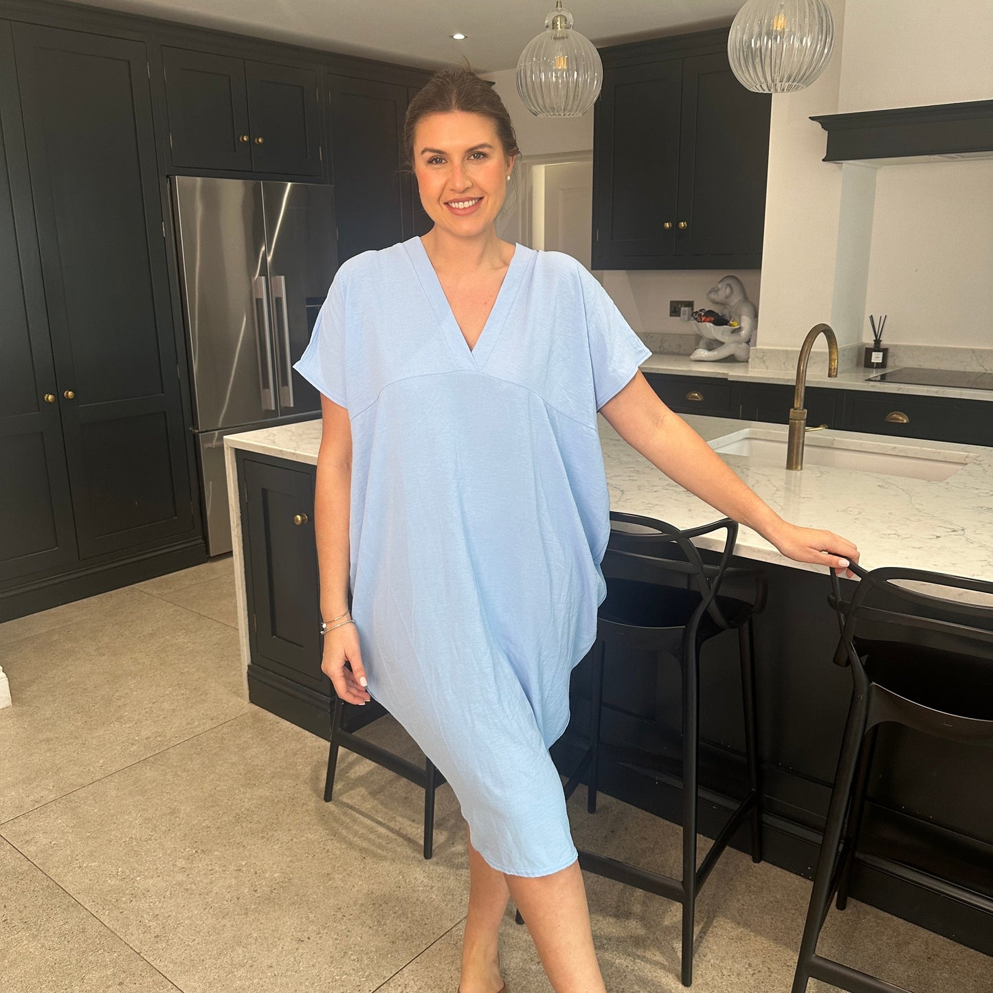 Anouk Dames Jurk - Zomerjurk met V-Hals - Jurkjes Dames