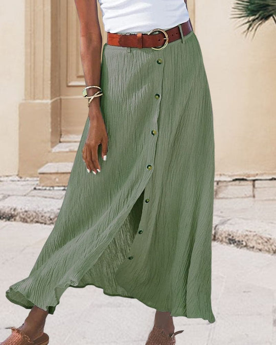 Marieke - Long Skirt with Buttons