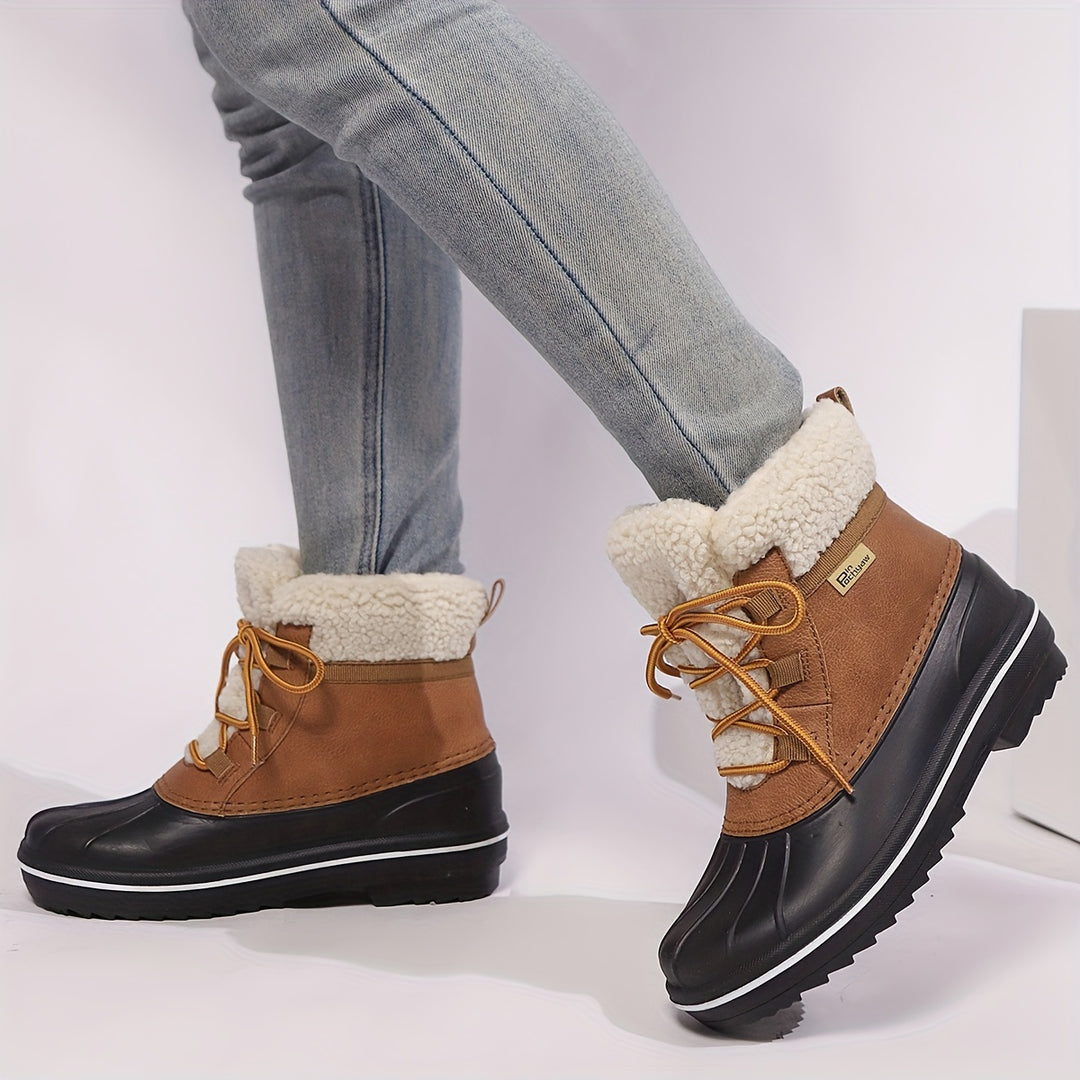 Laura - Women's Waterproof Winter Boots with Normal Toe and Fabric Lining