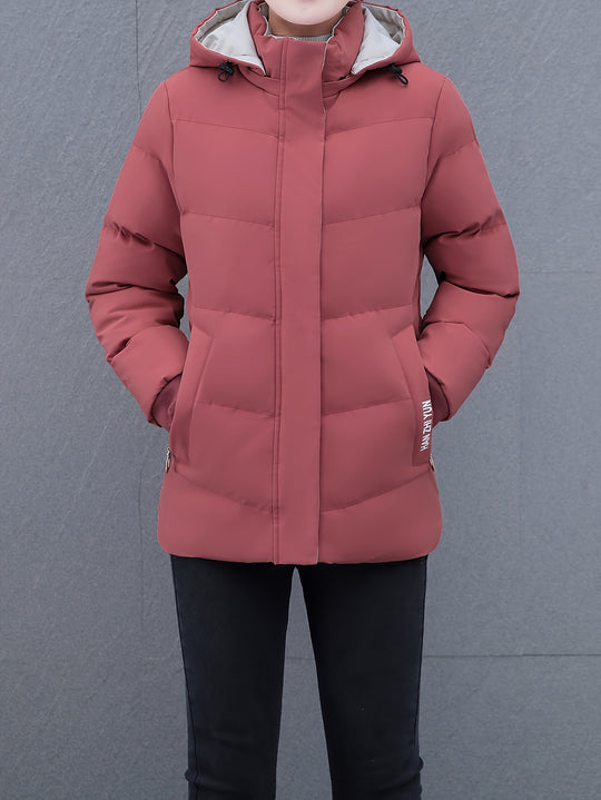 Lisa - Plus Size Winter Coat for Women, Lined Hooded Coat in Casual Style